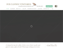 Tablet Screenshot of foxcanyonvineyards.com